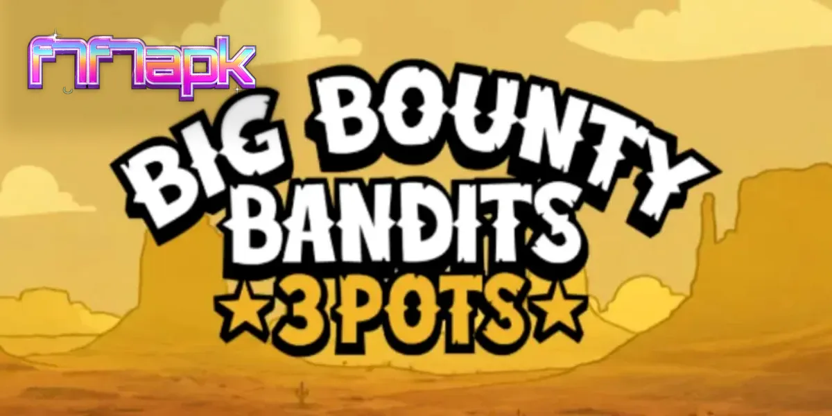 Tampilan visual slot Big Bounty Bandits: 3 Pots dengan gaya animasi rubber-hose